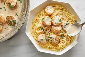 Savory Sea Scallops and Angel Hair Pasta